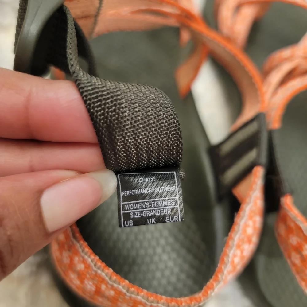 Chaco Women's Orange Patterned Z/Cloud Strappy Sandals